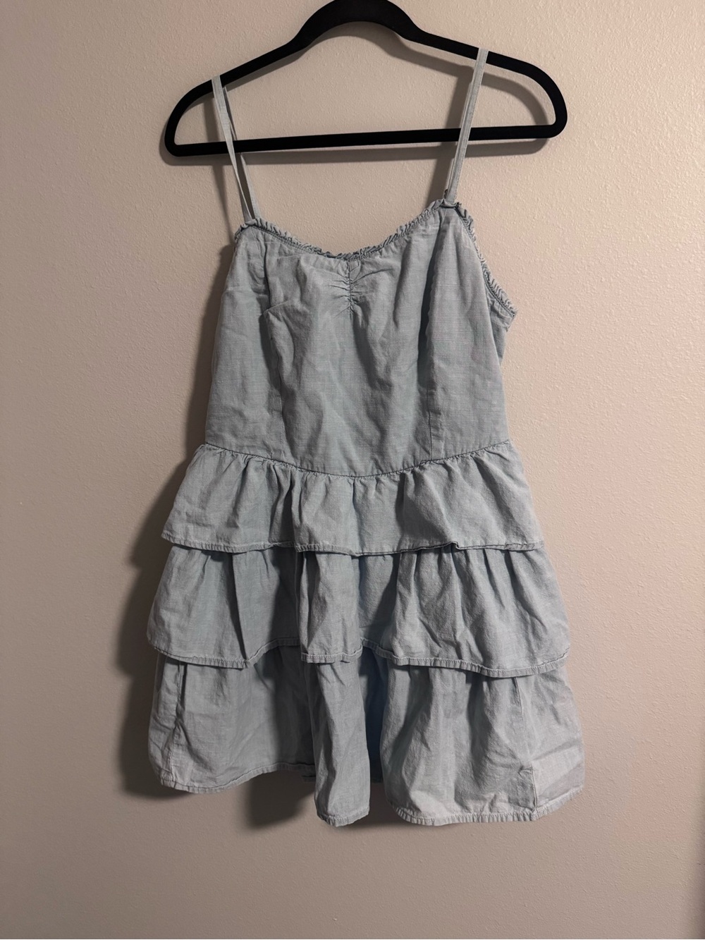 Light Blue Tiered Dress 100% Cotton